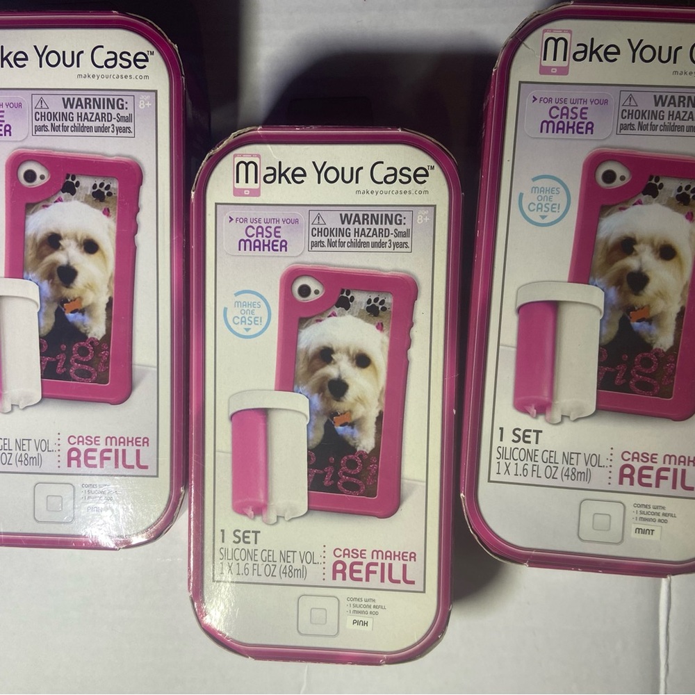 Make Your Case, Case Maker- Silicone Gel Refill- Mint Colored Refill (3 Pack)